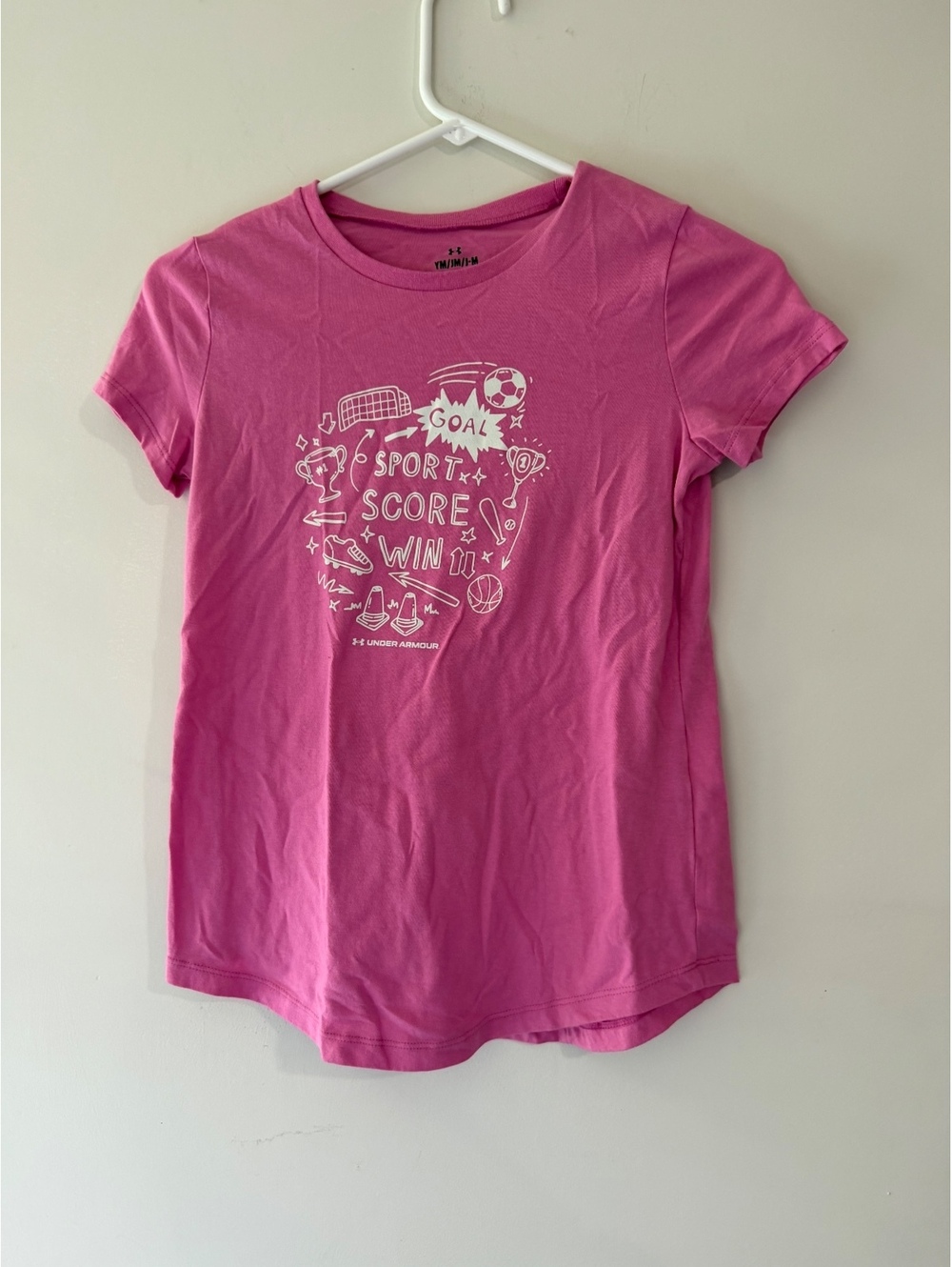 Under Armour Pink Youth Medium Sports T-Shirt